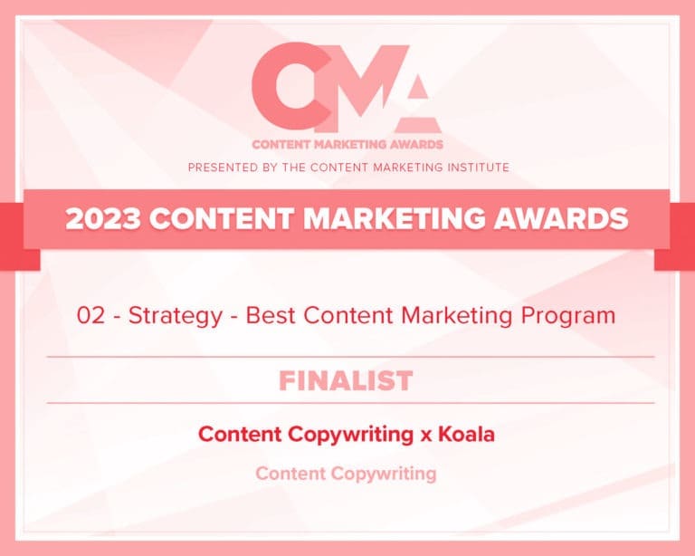 Content Marketing Institute Awards – 2023 FINALIST