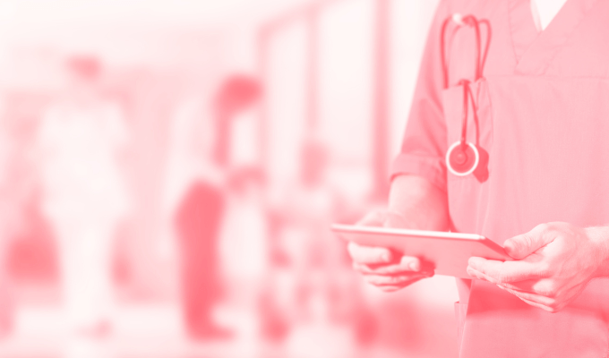 image of doctor reading a patient file