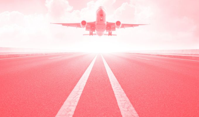 image of a plane taking off