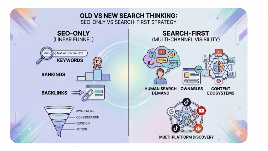 Old vs new search thinking