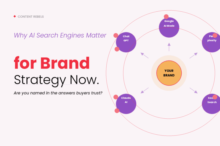 infographic answering the question of why AI search engines matter for brand strategy